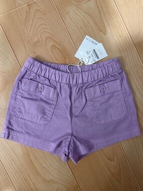 J.Crew Crewcuts purple Lavender Girls' Elastic-Waist Chino Shorts Sz 3T NWT